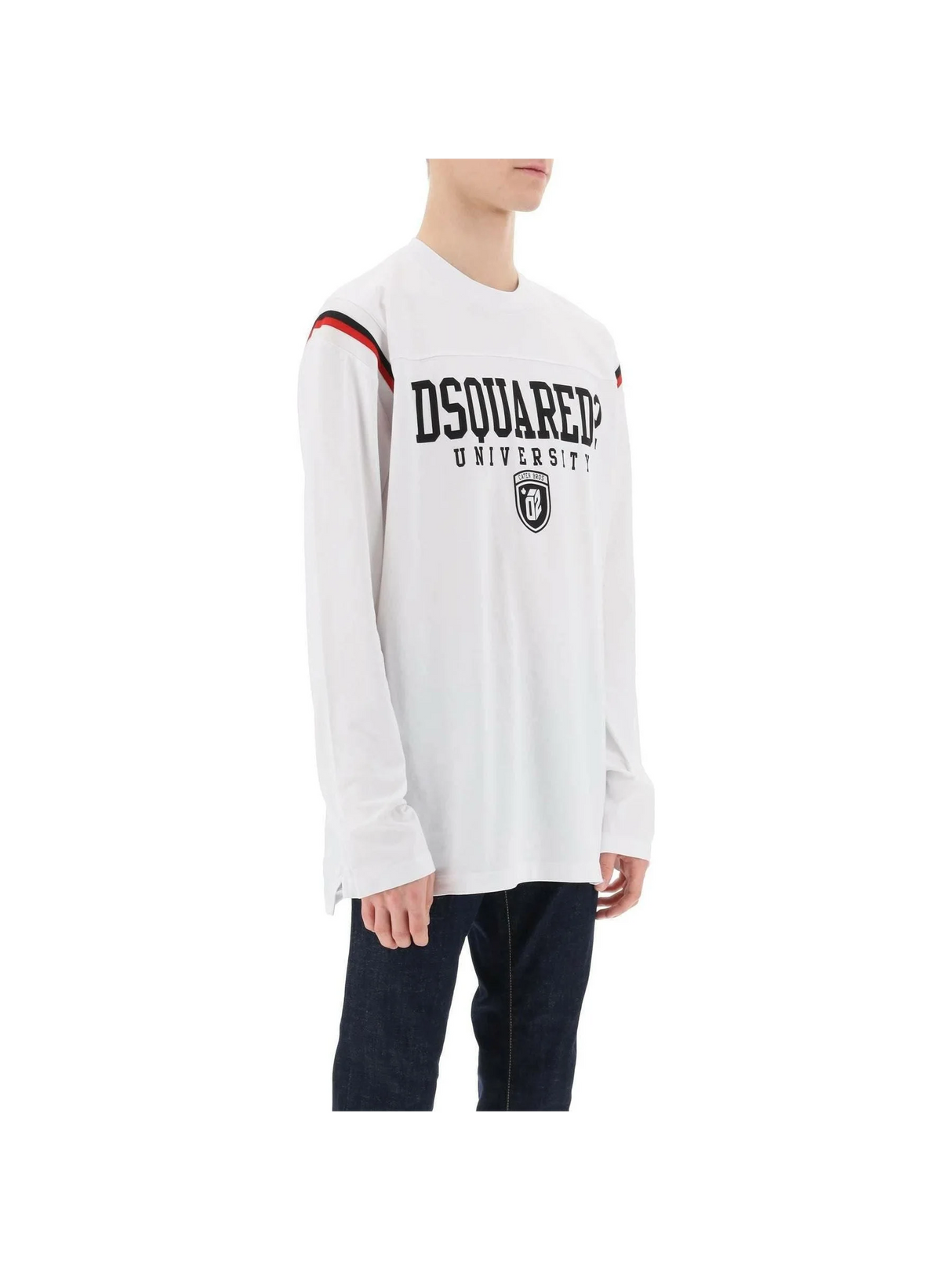 Long Sleeved Varsity T-Shirt DSQUARED2 JOHN JULIA.