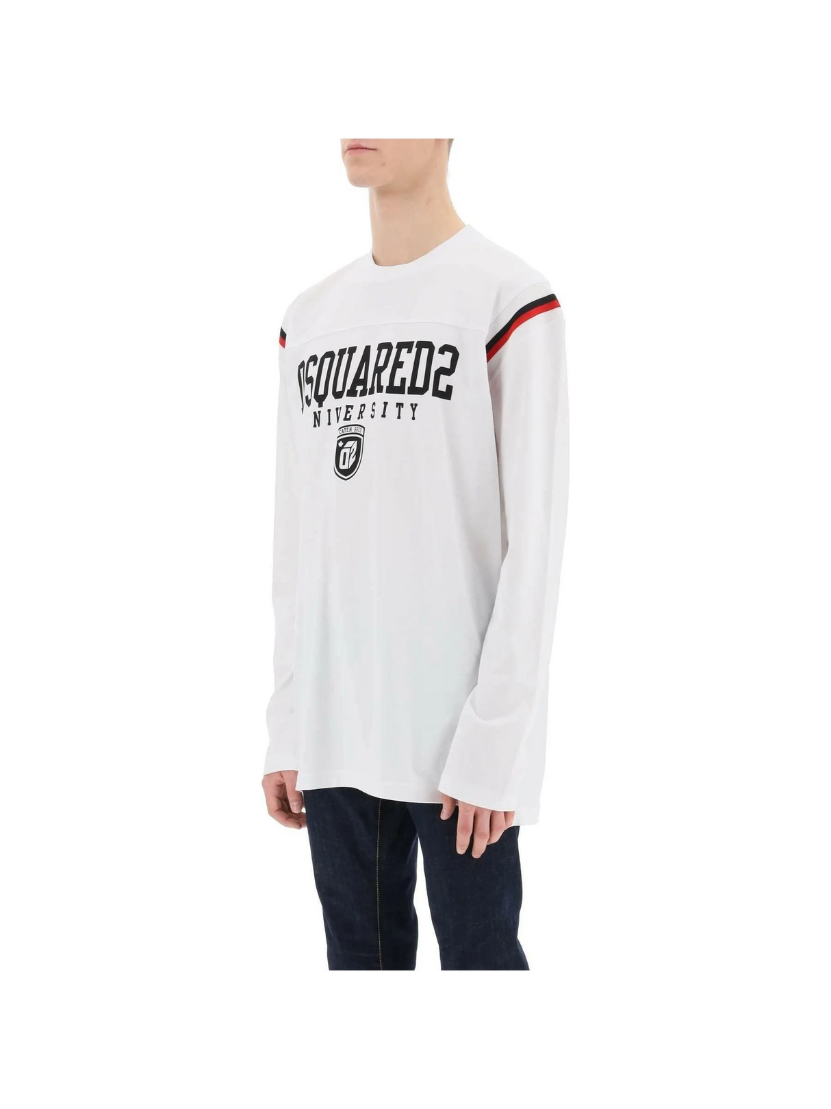 Long Sleeved Varsity T-Shirt DSQUARED2 JOHN JULIA.