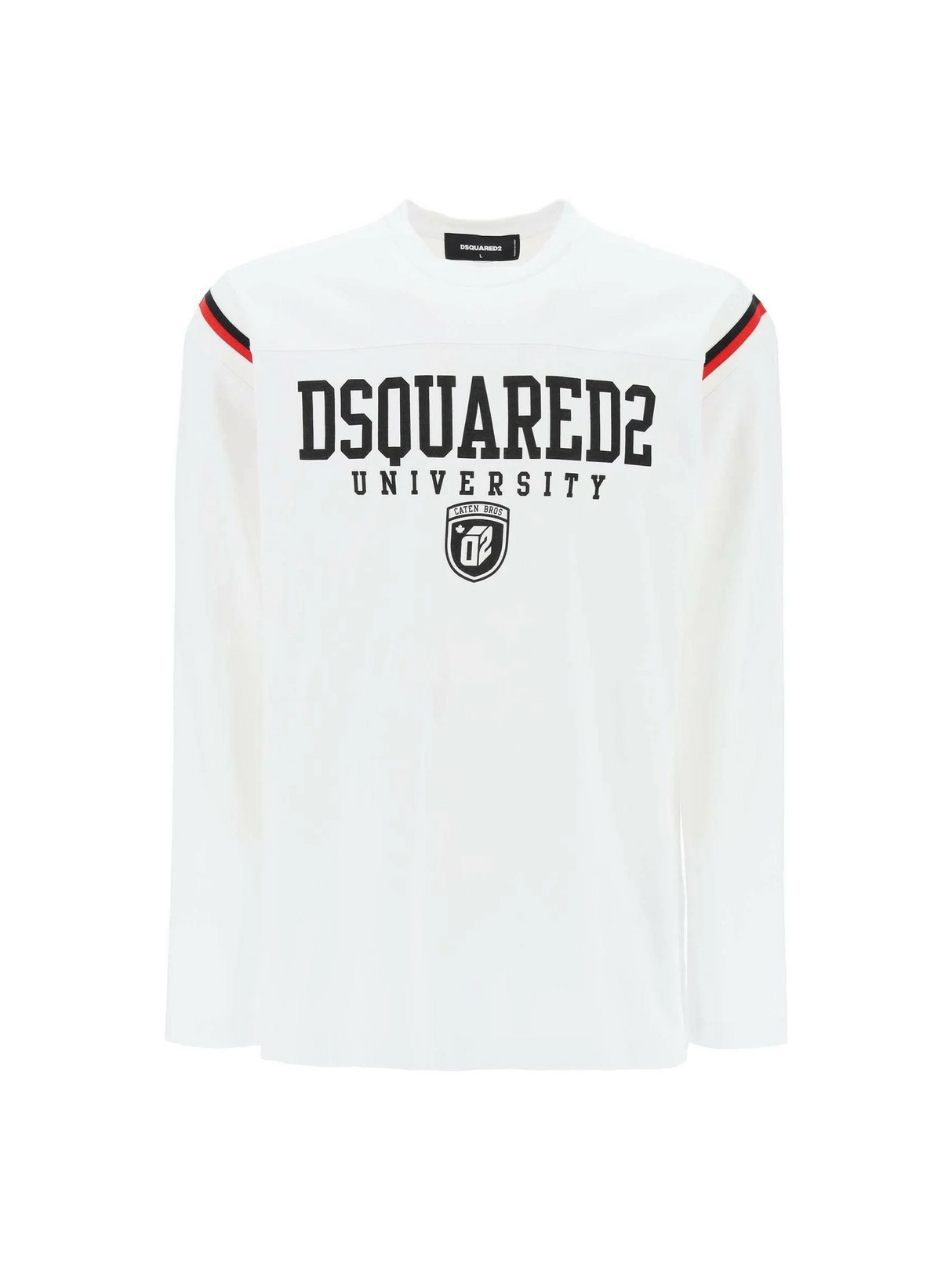 Long Sleeved Varsity T-Shirt DSQUARED2 JOHN JULIA.