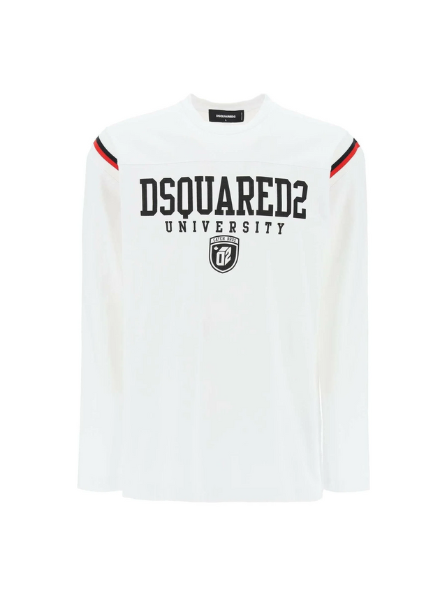 Long Sleeved Varsity T-Shirt DSQUARED2 JOHN JULIA.