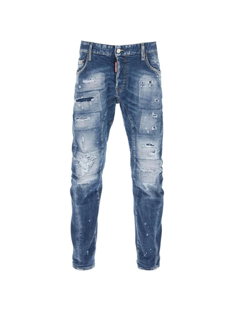 Medium Mended Rips Wash Tidy Biker Jeans DSQUARED2 JOHN JULIA.