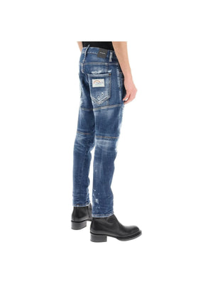 Medium Mended Rips Wash Tidy Biker Jeans DSQUARED2 JOHN JULIA.