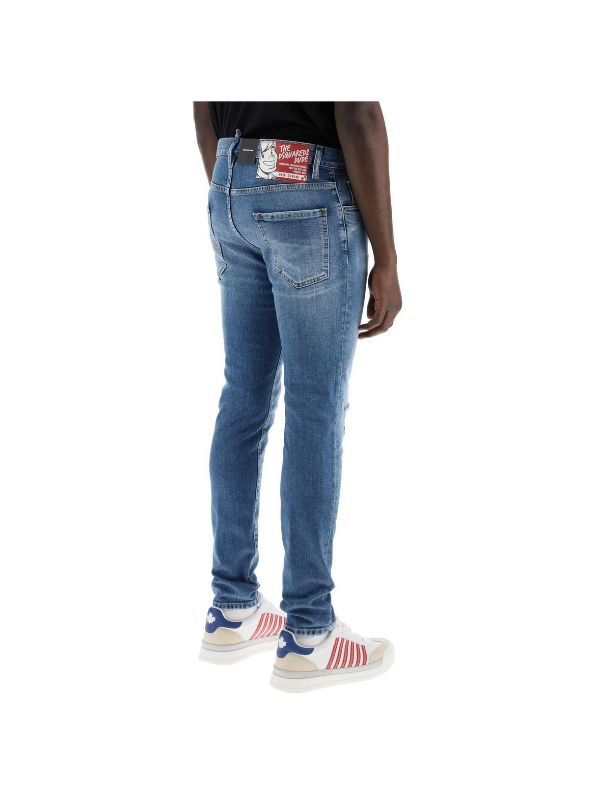 Navy Blue Medium Preppy Wash Cool Guy Stretch Denim Jeans DSQUARED2 JOHN JULIA.