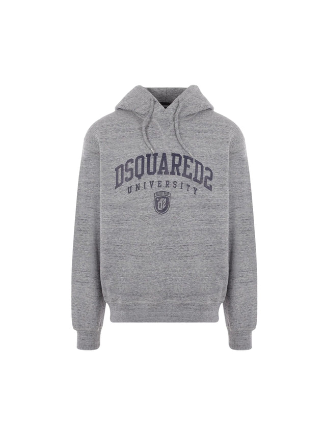 University Logo Printed Hoodie-DSQUARED2-JOHN JULIA