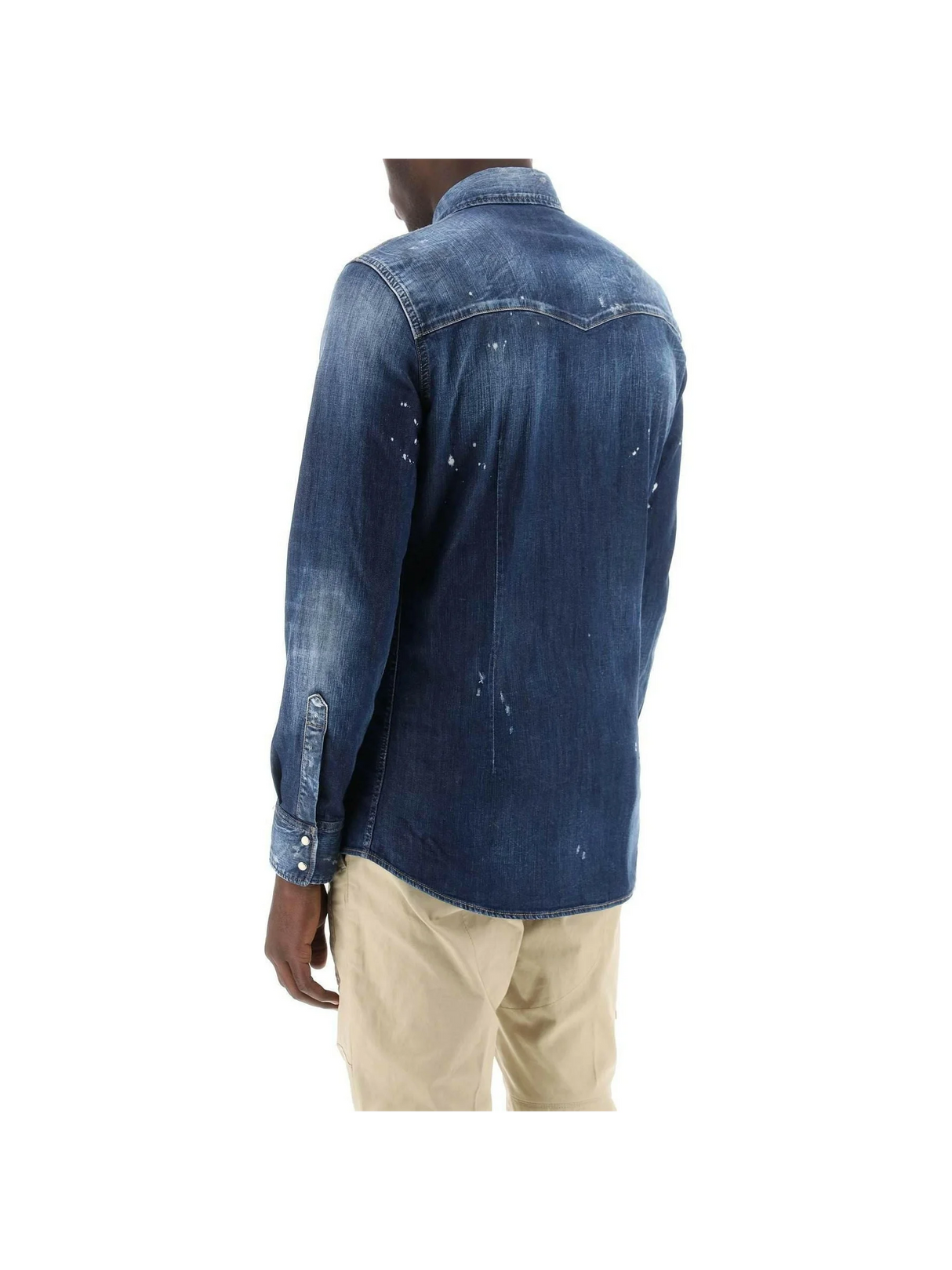 Western Shirt In Used Denim DSQUARED2 JOHN JULIA.