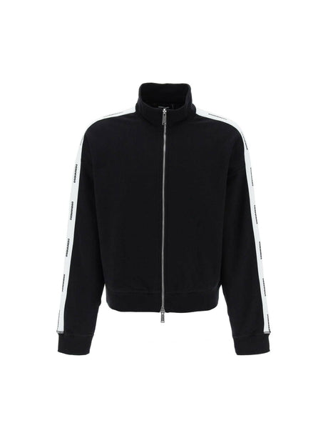 Zip Up Sweatshirt With Logo Bands DSQUARED2 JOHN JULIA.