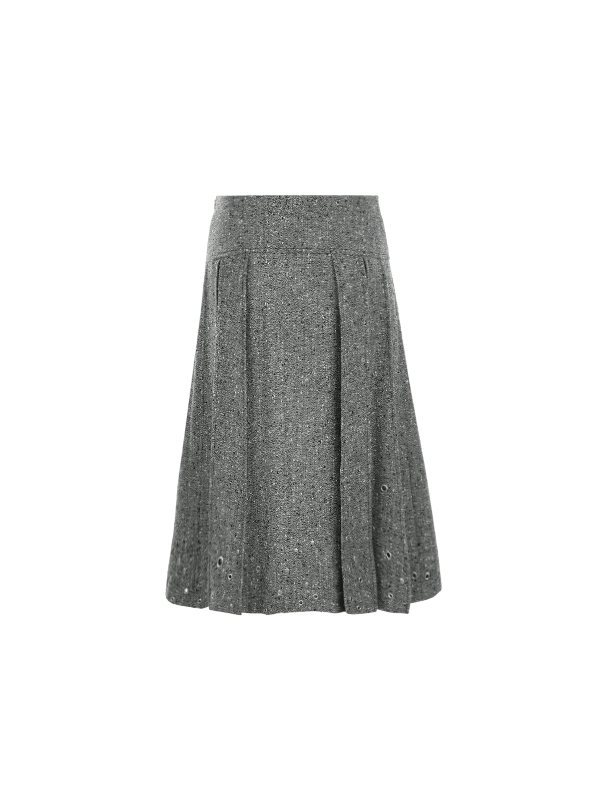 Pleated Wool Blend A-line Skirt-DURAZZI MILANO-JOHN JULIA