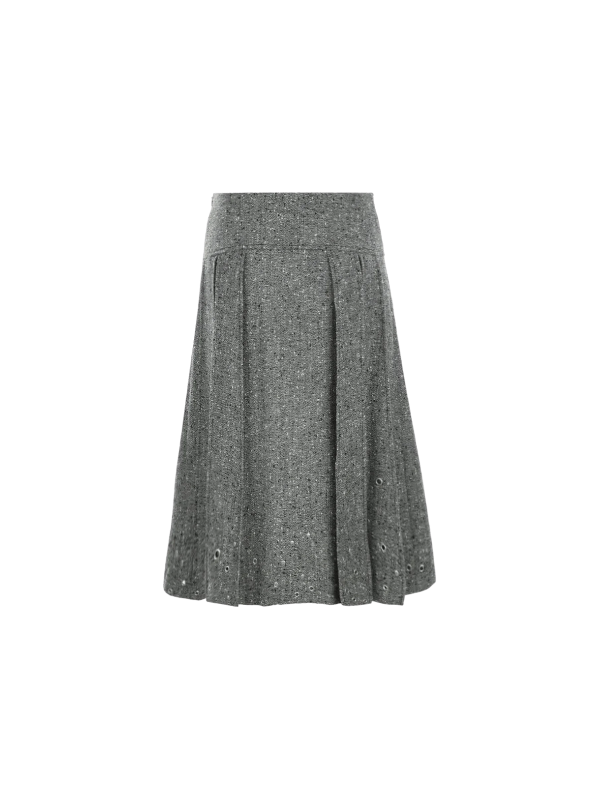 Pleated Wool Blend A-line Skirt-DURAZZI MILANO-JOHN JULIA