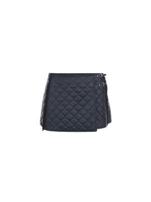 Quilted Padded Nylon A-line Miniskirt-DURAZZI MILANO-JOHN JULIA