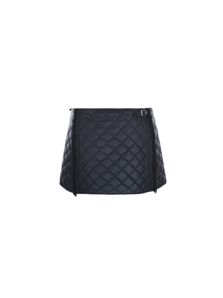 Quilted Padded Nylon A-line Miniskirt-DURAZZI MILANO-JOHN JULIA