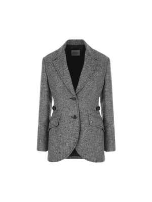 Single-breasted Wool Blend Jacket-DURAZZI MILANO-JOHN JULIA