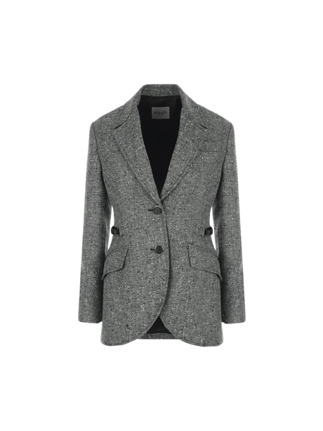 Single-breasted Wool Blend Jacket-DURAZZI MILANO-JOHN JULIA