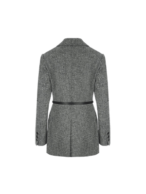 Single-breasted Wool Blend Jacket-DURAZZI MILANO-JOHN JULIA