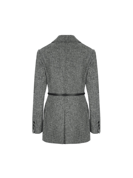 Single-breasted Wool Blend Jacket-DURAZZI MILANO-JOHN JULIA