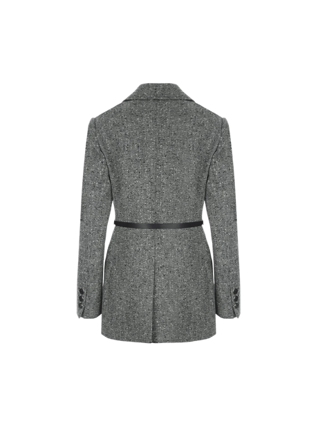 Single-breasted Wool Blend Jacket-DURAZZI MILANO-JOHN JULIA