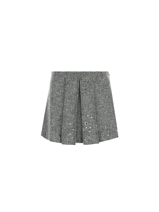 Wool Blend A-line Miniskirt-DURAZZI MILANO-JOHN JULIA