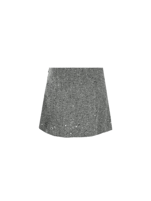 Wool Blend A-line Miniskirt-DURAZZI MILANO-JOHN JULIA