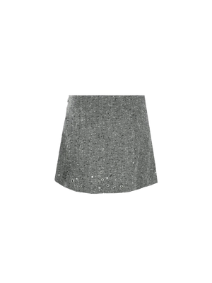 Wool Blend A-line Miniskirt-DURAZZI MILANO-JOHN JULIA