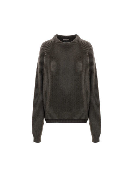 Rib Knit Cashmere Sweater-DUSAN-JOHN JULIA