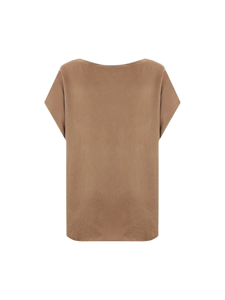 Satin Cap-sleeve Top-DUSAN-JOHN JULIA