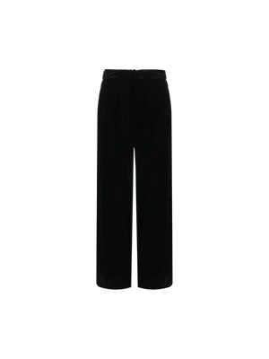 Wide-Leg Velvet Trousers-Dusan-JOHN JULIA