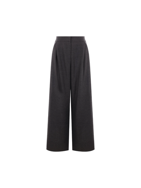 Wide-leg Wool Trousers-DUSAN-JOHN JULIA