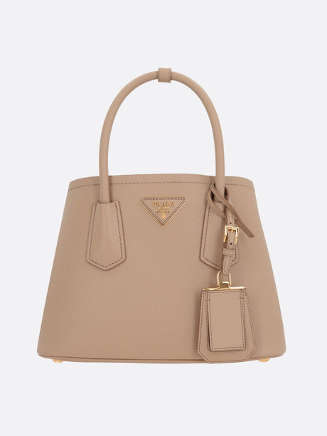 Double Saffiano Leather Handbag-Prada-JOHN JULIA