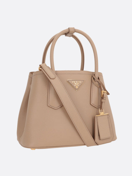 Double Saffiano Leather Handbag-Prada-JOHN JULIA