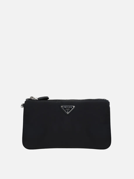 Double-Pouch Nylon Wallet-Prada-JOHN JULIA