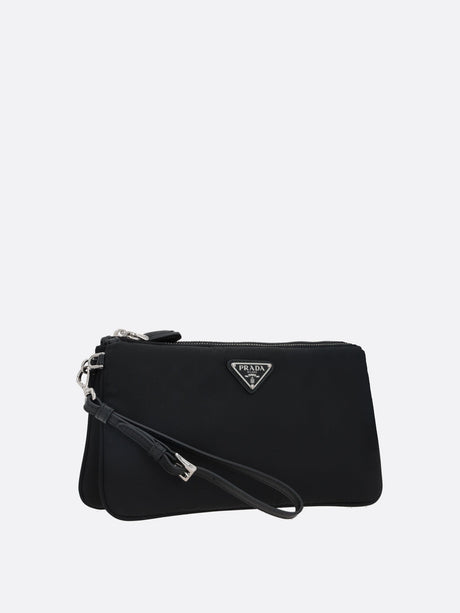 Double-Pouch Nylon Wallet-Prada-JOHN JULIA