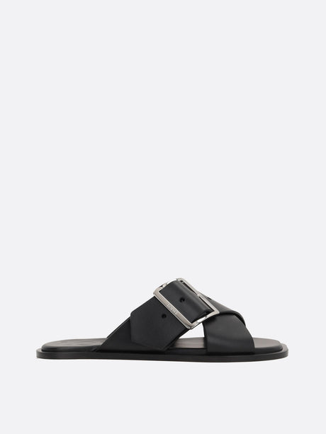 Petal Belt Leather Sandals-Loewe-JOHN JULIA