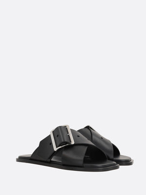 Petal Belt Leather Sandals-Loewe-JOHN JULIA