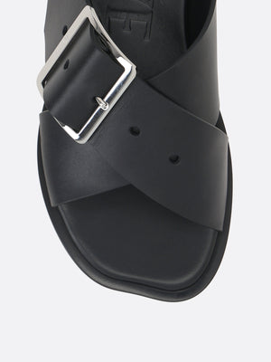 Petal Belt Leather Sandals-Loewe-JOHN JULIA