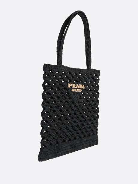 Synthetic Raffia Shopping Bag-PRADA-JOHN JULIA