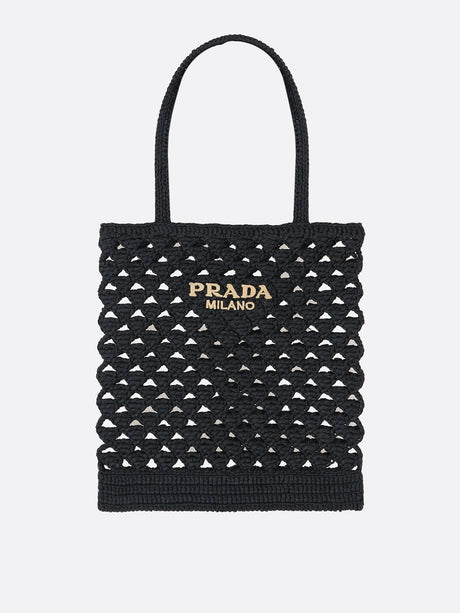 Synthetic Raffia Shopping Bag-PRADA-JOHN JULIA