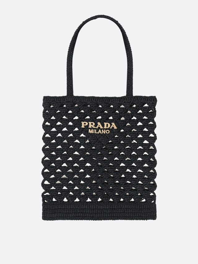 Synthetic Raffia Shopping Bag-PRADA-JOHN JULIA