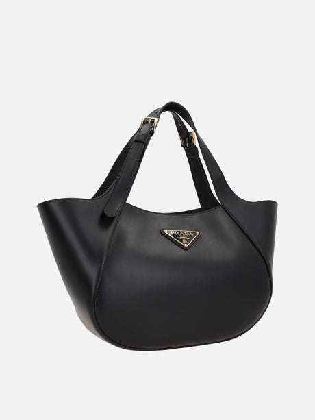 City Leather Medium Tote-Prada-JOHN JULIA