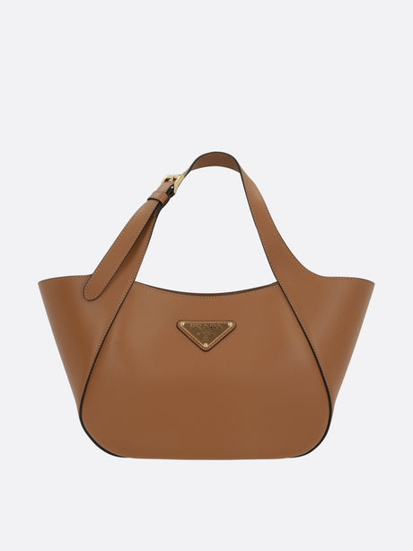 City Leather Shopping Bag-Prada-JOHN JULIA