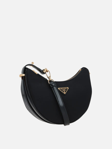 Prada Arqué Shoulder Bag In Re-Nylon And Brushed Leather-PRADA-JOHN JULIA