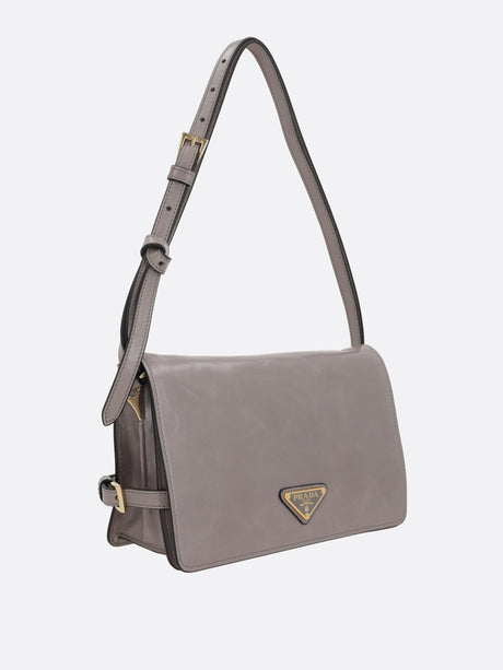 Lux Soft Leather Shoulder Bag-Prada-JOHN JULIA