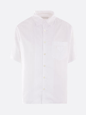 Bowling Stripe Cotton Shirt-Prada-JOHN JULIA