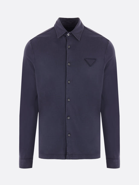 Jersey Striped Cotton Shirt-Prada-JOHN JULIA