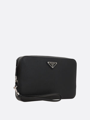 Saffiano Leather Clutch-PRADA-JOHN JULIA