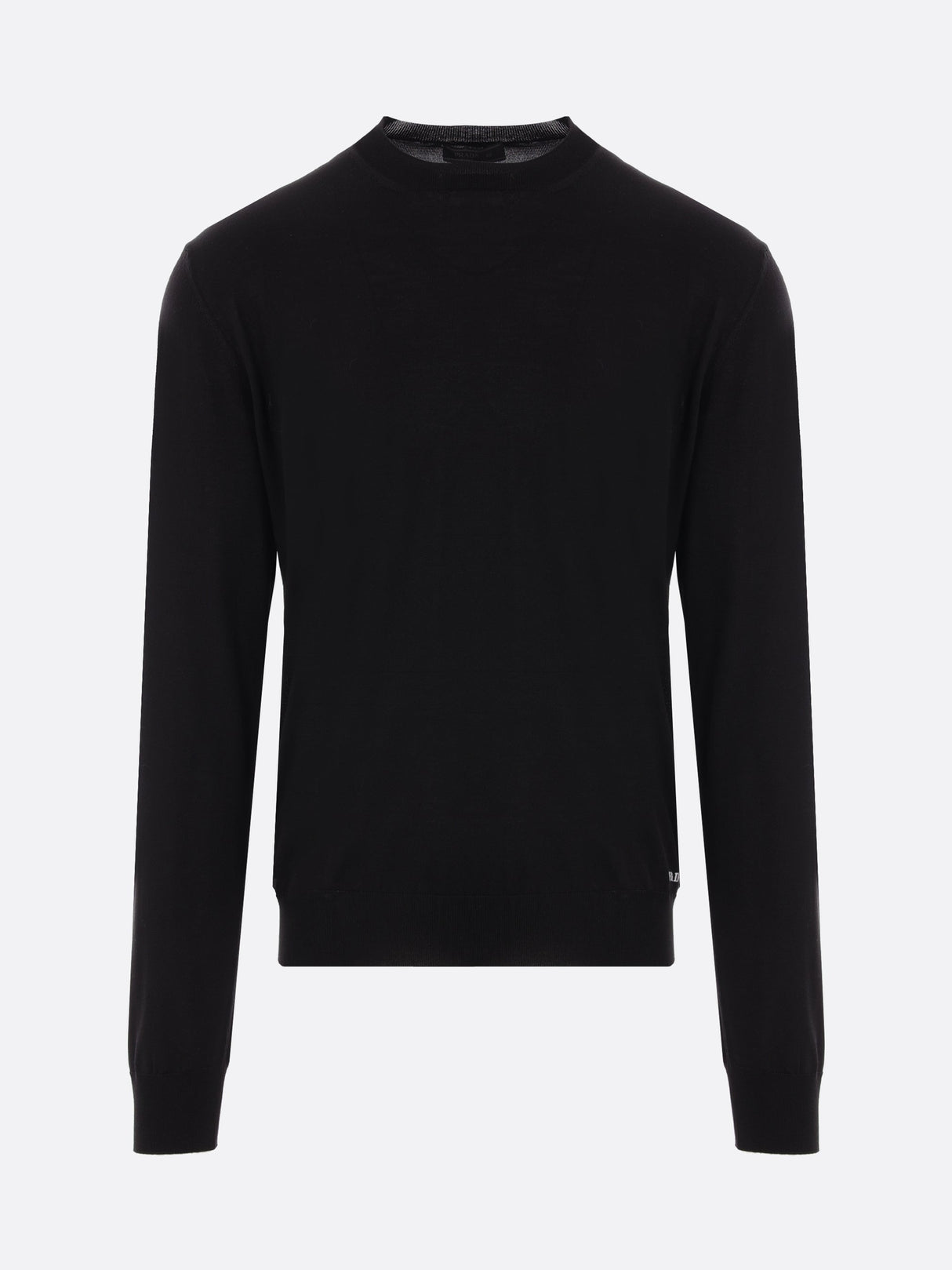 Logo Intarsia Silk Sweater-PRADA-JOHN JULIA