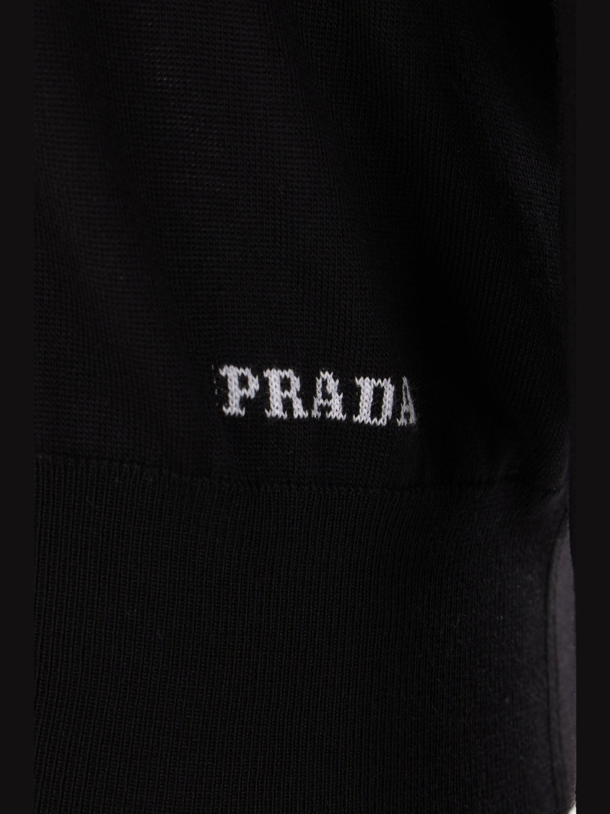 Logo Intarsia Silk Sweater-PRADA-JOHN JULIA