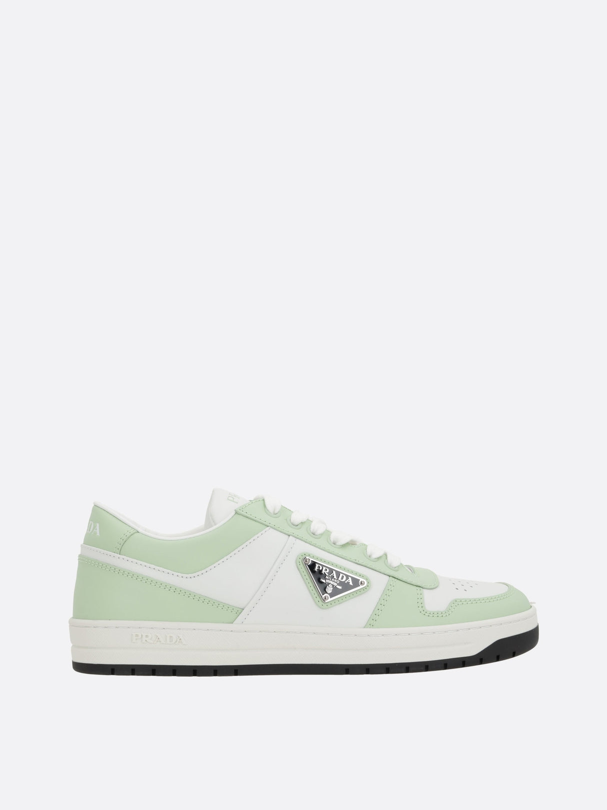 Downtown Rois Brushed Leather Sneakers-Prada-JOHN JULIA