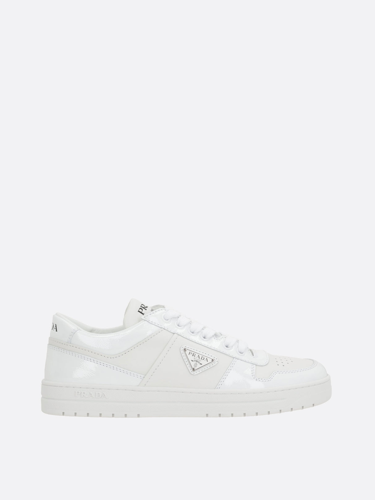 Downtown Smooth Leather Sneakers-Prada-JOHN JULIA