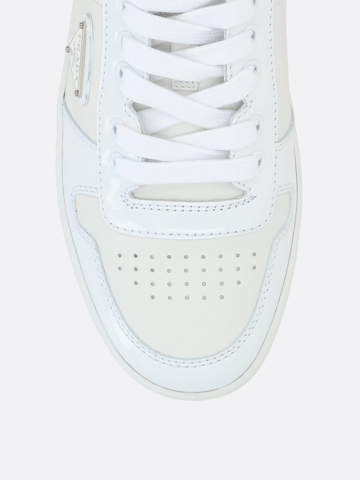 Downtown Smooth Leather Sneakers-Prada-JOHN JULIA