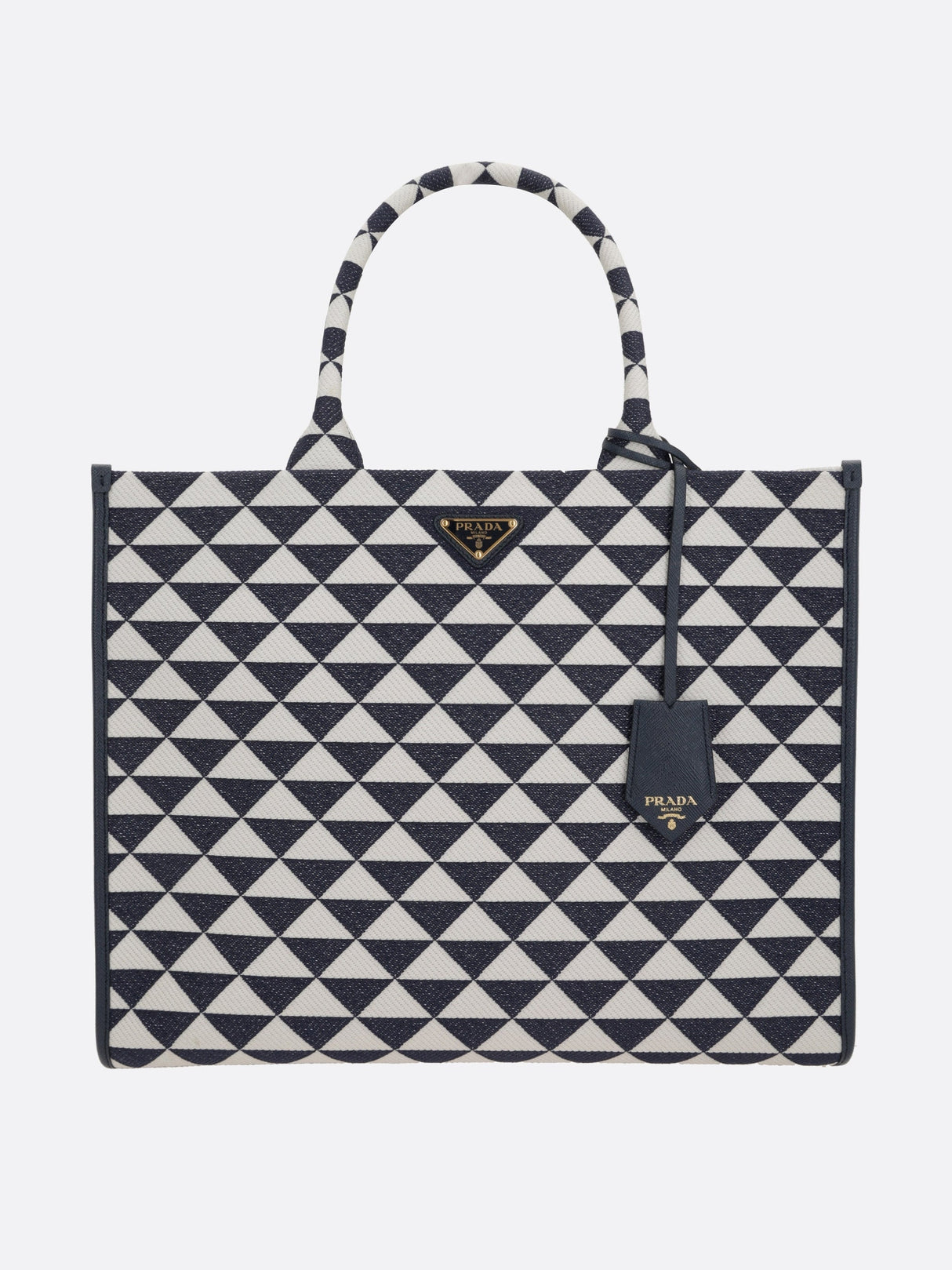 Prada Symbole Large Tote Bag In Jacquard-PRADA-JOHN JULIA