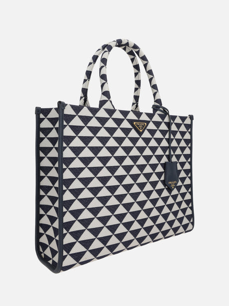 Prada Symbole Large Tote Bag In Jacquard-PRADA-JOHN JULIA